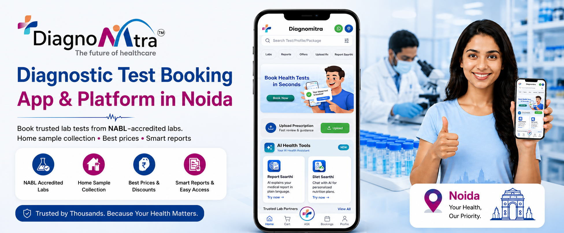 Diagnostic Test Booking App & Platform in Noida